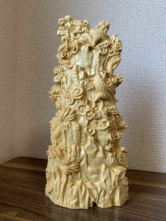 楽天市場】仏像 観音菩薩像 龍上観音菩薩 九龍観音 ツゲ 仏具 木彫 (約 