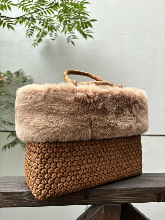 楽天市場】【秋冬】山葡萄かごバッグ 手作り 山葡萄籠バッグ 小粒花  