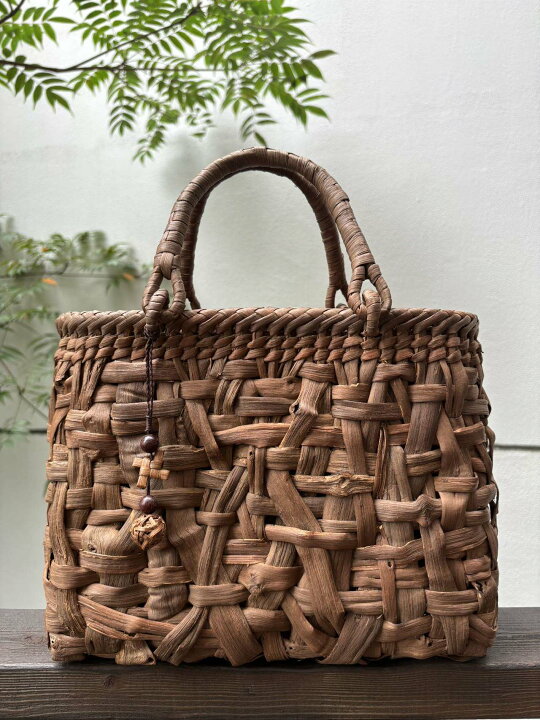 楽天市場】国産山葡萄 籠バッグ 内布付き 乱れ編み 目隠しタイプ内布  