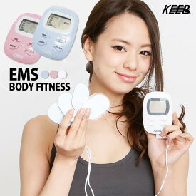 【ポイント10倍】 EMS フィットネスマシン 腹筋 パッド ピンク ホワイト ブルー レッド ボディーフィットネス (MCE-3651/MEF-28) EMSマシン お腹 二の腕 肩 ふともも ふくらはぎ ダイエット マッサージ エクササイズ シェイプアップ [宅配B]【送料無料】【あす楽対応】