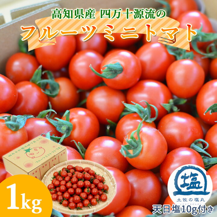 楽天市場】【大野見直送】四万十 フルーツミニトマト 1kg 完熟 朝どれ 