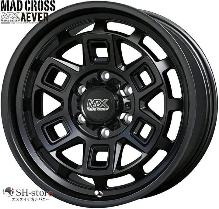 楽天市場】マッドクロス(MADCROSS)アイヴァー マットブラック15インチ  