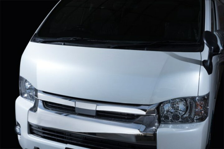 楽天市場】ハイエースワイドボディ 200系 デビルボンネットパネル(未  