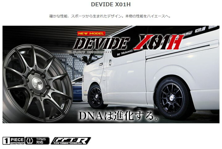 楽天市場】SSR ディバイドX01H グロスブラック 17インチ【厳選輸入215 
