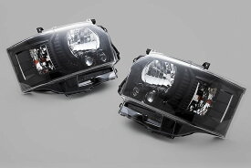 ファブレス(FABULOUS) LEDヘッドライト【ブラック】 200系ハイエース1～6型対応 ハーネス