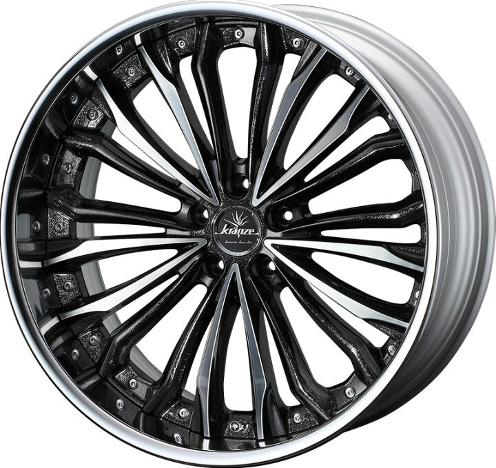245/40R20 99Y <br>コンチネンタル DWS06+ <br>Weds クレンツェ ヴィルハーム ブラック＆バフ/ブラッシュド <br>20インチ 8.5J 5H114.3 <br>オールシーズンタイヤホイールセット <br>