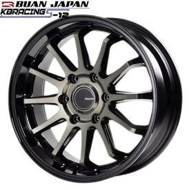 KBレーシングS-12 18インチ6.5J+38【225/50R18ホイールタイヤセット】200系ハイエースに最適〈タイヤ銘柄選べます〉舞杏/BUANJAPAN