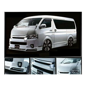 ハーツ(Hearts) Astronワイドボディ 200系ハイエース1〜4型 バッドフェイスボンネット未塗装