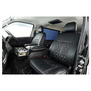 Hearts(ハーツ) スタンダードシートカバー ブラックステッチ ワゴンGL 10人乗り用1台分セット 200系ハイエース