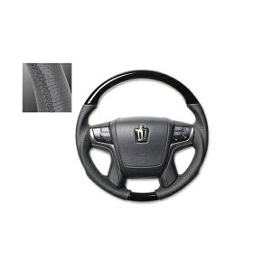 REAL(レアル)プレミアムシリーズ 高彩度塗装本牛革ピアノブラックステアリング 210系クラウンアスリート/ロイヤル/マジェスタ