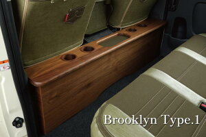 クラフトプラス【ブルックリンスタイルタイプ1】 デッキカウンター 無垢材ver 200系ハイエース(標準ボディ)