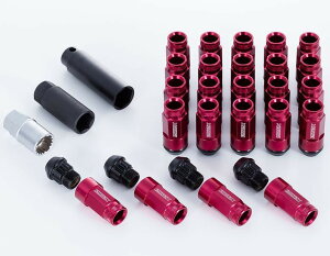 エセックス(ESSEX/CRS) 2Pシェルナット ローレットタイプ レッド 17HEX-M12 16本入り