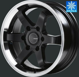 限定スタッドレス 舞杏 KBレーシング 17インチ ブラックスポーク【厳選輸入215/60R17スタッドレスセット】 200系ハイエースに最適〈タイヤ銘柄選べます〉