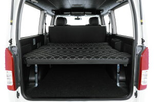 【200系ハイエースバン1〜7型ナロー標準ボディS-GL】リクライニング機能付きベッドキット(4枚板)ハーツ・Hearts