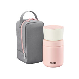 ポイント5倍【4/27 9:59迄】THERMOS 真空断熱スープランチセット ピンクグレー 300ml スープジャー・専用ポーチ保温・保冷