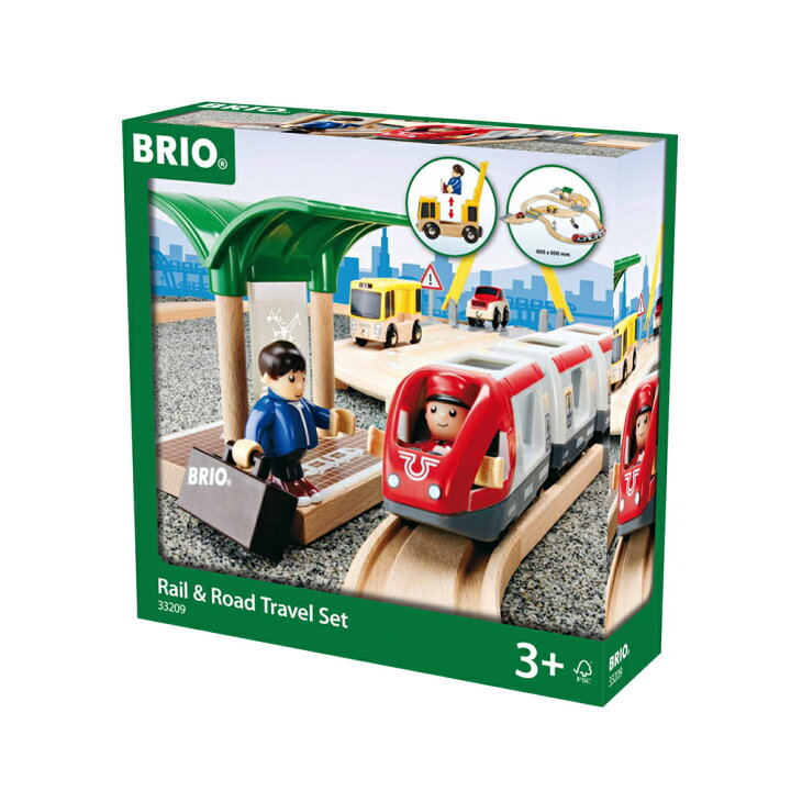 楽天市場】BRIO ブリオ WORLD レール&ロードトラベルセット 全33ピース 