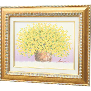 手描き油絵 「黄色のブーケ」 N20-411 送料無料