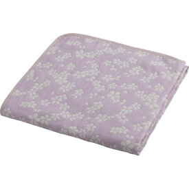 大阪泉州産 ジャカード織 多重ガーゼ ハーフケット パープル 日本製 ガーゼ 約100×140cm お昼寝 子供 国産 キッズ ベビー 赤ちゃん ガーゼケット ベビーケット タオルケット コットン 夏 掛け布団 ハーフ ひざ掛け 肌掛け CHG-503 新生活