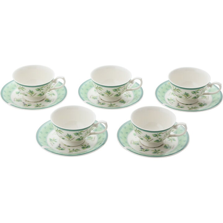 楽天市場 エントリーでp10倍 11 27 01 59まで ハーブランド コーヒー碗皿5客セット T 47 食器 結婚祝い 出産祝い お返し ギフト プレゼント ギフトのお店 シャディ 楽天市場店