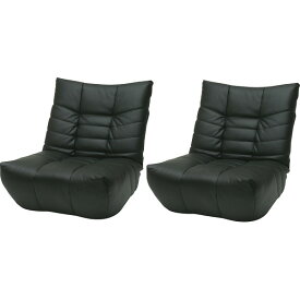 座椅子 ローマ2個組 ブラック ローマBK 送料無料 いす 椅子 チェア 家具 新生活