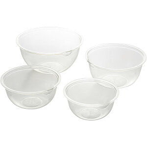 レンジ対応 ボウル 4点セット 4003056 レンジok ボウルセット キッチンボウル ボール 水切り 水切れ 日本製 キッチン用品 お菓子作り 便利 透明 シンプル 料理 ボールセット 調理器具 お祝い プ