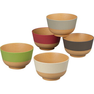 やさしい彩り 抗菌大椀5客セット 16992