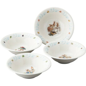 ピーターラビット ボウルセット 4個 PR510C‐185 皿セット レンジ対応 日本製 磁器 お祝い ギフト プレゼント 贈り物 食器セット 誕生日祝い うつわ 器セット 深皿 かわいい うさぎ ラビット おしゃれ 出産祝い