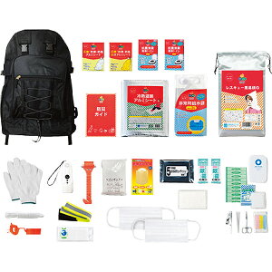 大型リュック30点セット SDY23BOO 防災リュック 防災バッグ 防災用品 地震 災害対策 非常用セット おすすめ防風アルミシート 防災ガイド 反射安全タスキ 笛 ラジオLED ライト 給水袋 非常時 備
