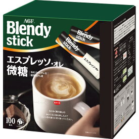 AGF ブレンディスティックエスプレッソオレ100P インスタント コーヒー カフェオレ スティック スティックコーヒー 珈琲 本格的 美味しい おいしい 100杯分