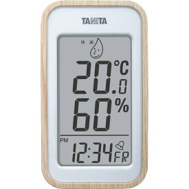 タニタ デジタル温湿度計 ナチュラル TT-572-NA 湿度計 温度計 デジタル 見やすい 置き掛け兼用 マグネット アラーム付 おしゃれ ナチュラル 小型 コンパクト 木目調 便利グッズ 新生活