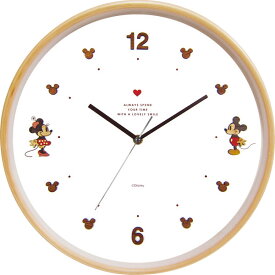 ディズニー ウッドパーツクロック ミッキー&ミニー ミッキー&ミニー 日本製 キャラクター 時計 とけい 静か 掛け時計 壁掛け シンプル おしゃれ かわいい 寝室 リビング 子供部屋 インテリア 63605