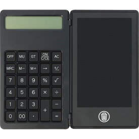 4.4インチ電子メモパッド付電卓 ブラック
