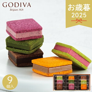 お歳暮 2025 ゴディバ ホリデーサブレショコラ 9個 210057 クッキー 焼き菓子 GODIVA 各種クッキー サブレショコラ 72%ダーク カシス ピスタチオ キャラメル ブランド 人気 おしゃれ 焼き菓子セッ