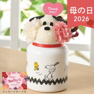 遅れてごめんね 母の日 2026 ギフト プレゼント お花スヌーピーZigzag Thank you プリザーブドフラワー M…