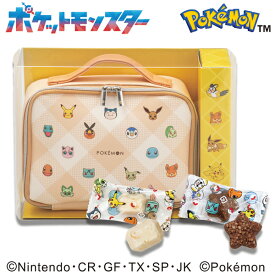 バレンタイン チョコ 2026 ギフト スイーツ&バニティポーチ ポケモン PV-7 チョコレート スイーツ 詰め合わせ お菓子 おしゃれ かわいい ブランド 個包装 小分け ピカチュウ クランチ ポーチ付 キャラクター 義理チョコ 友チョコ 職場 贈り物 お礼 子供