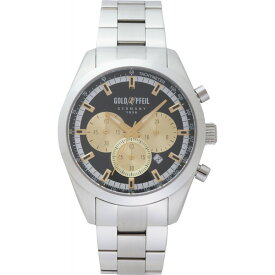 ゴールドファイル スポーツクロノメンズ腕時計 ブラック&ゴールド G41006SH