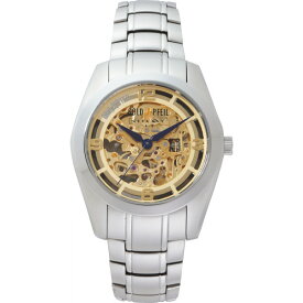 最大1000円クーポン配布中★ゴールドファイル スケルトンメンズ腕時計 ゴールド G51007SC
