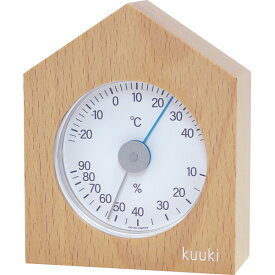 日本製 EMPEX エンペックス くうき・オウチ温湿度計 ナチュラル 温度計 湿度計 木製 卓上 置き ナチュラル おしゃれ 見やすい KU-4770