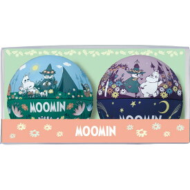 ムーミン チョコクランチ入りボール缶セット 2個 春夏 MMNB2S お返し 内祝い 出産 結婚 挨拶 手土産 退職 祝い プレゼント 引越し 新築 御挨拶 粗品 快気祝い お見舞い返し 全快祝い 御礼 お礼