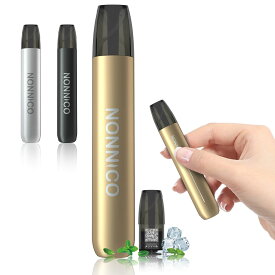 NONNICO Alpha 電子タバコ ベイプ VAPE スターターキット 本体 電子タバコ タール ニコチン0 ポッド 水蒸気 電子 シーシャ 持ち運び おすすめ 電子タバコ ベイプ リキッド 爆煙 禁煙 ニコチンゼロ ノンニコチン ニコチンフリー コンパクト スリム ノンニコ