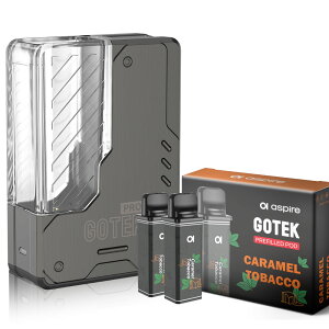 Aspire GOTEK PRO �����^�� �V�[�V�� �d�q�^�o�R �x�C�v �g���̂� POD �X�^�[�^�[�L�b�g �{�� �d�q�^�o�R �^�[�� �j�R�`��0 �S�[�e�b�N�v�� �S�[�e�b�NPRO �A�X�p�C�A �|�b�h �����C �������� �d�q