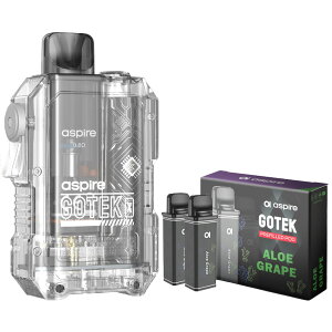 Aspire GOTEK X �����^�� �V�[�V�� �d�q�^�o�R �x�C�v POD �X�^�[�^�[�L�b�g �{�� �d�q�^�o�R �^�[�� �j�R�`��0 �A�X�p�C�A �S�[�e�b�NX �|�b�h �����C �d�q �������� �d�q�^�o�R VAPE �x�C�v ���L�b