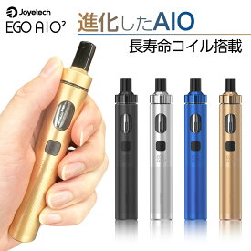 Joyetech eGo AIO 2 電子タバコ 本体 VAPE ベイプ スターターキット 電子タバコ タール ニコチン0 持ち運び シーシャ おすすめ コンパクト スリム 小型 イーゴーエーアイオー 2 禁煙 電子煙草 おすすめ ランキング ニコチンゼロ ノンニコチン ニコチンフリー