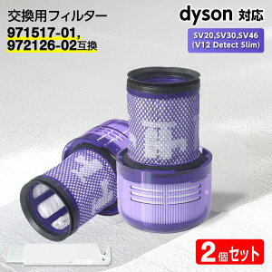 �_�C�\���p �t�B���^�[ �|���@ SV20,SV30,SV46 (V12 Detect Slim) �y971517-01,972126-02�݊��z1�� dyson�Ή� �f�B�e�N�g�X���� HEPA ���� ���� �L�� �A�����M�[ �􂢕� �|�� �����T�C�� ����