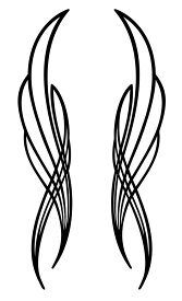 ピンストライプ　Type04 ステッカー 車 かっこいい おしゃれ バイク ヘルメット タンク シール　タトゥー