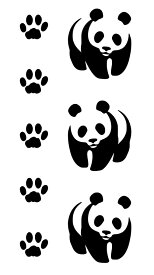 携帯用パンダ ステッカー 車 カワイイ おしゃれ バイク ヘルメット タンク シール　タトゥー