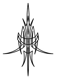 ピンストライプ　Type25 ステッカー 車 かっこいい おしゃれ バイク ヘルメット タンク シール　タトゥー