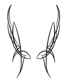 ピンストライプ　Type37 ステッカー 車 かっこいい おしゃれ バイク ヘルメット タンク シール　タトゥー