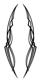 ピンストライプ　Type41　ステッカー 車 かっこいい おしゃれ バイク ヘルメット タンク シール　タトゥー