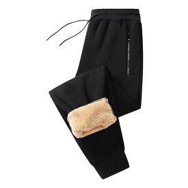 カジュアルパンツ 男性用 裏起毛 あったか ストレートパンツ 大きいサイズ 伸縮性 ウエストゴム イージーパンツ 普段使い 部屋着 冬